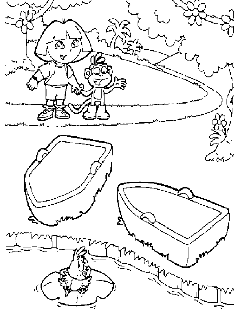 Coloring Dora Pages 5